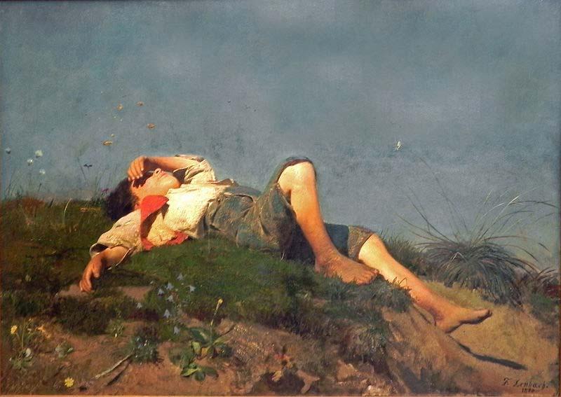 Franz von Lenbach Ein Hirtenknabe Norge oil painting art